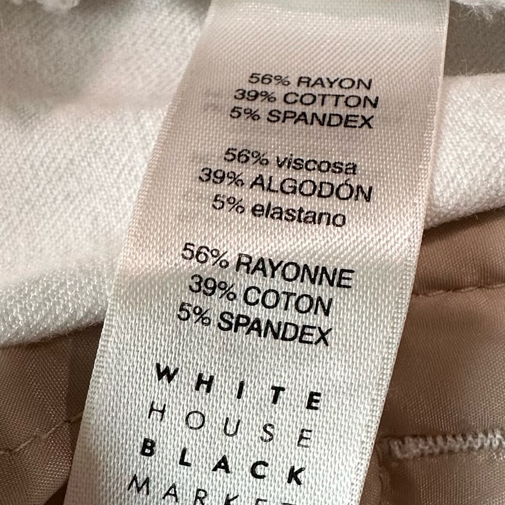White House Black Market “The Slim Crop” White Size 4 - Picture 8 of 11